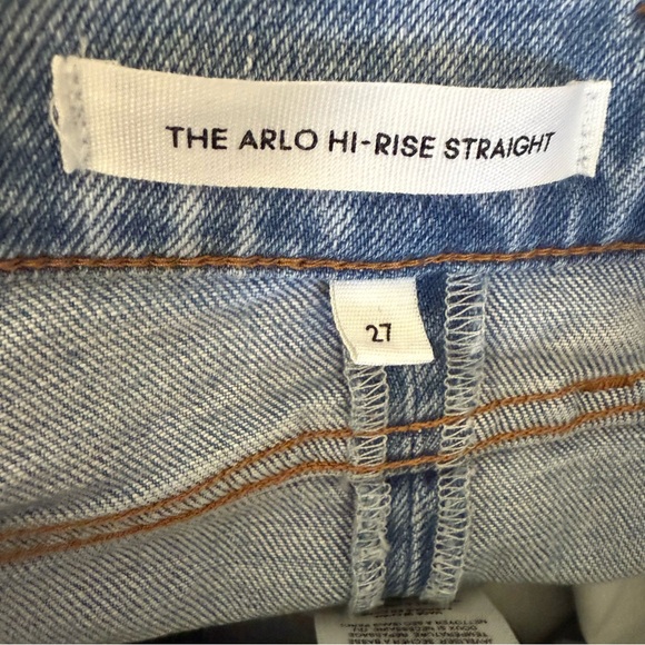 Aritzia Denim Forum The Arlo High Rise Seam Straight Jean 27 Light Blue Indigo - Picture 15 of 17